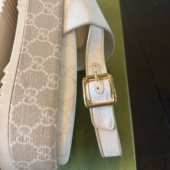 Gucci White/Cream Slingback Platform Sandals Size 42 - Picture 7 of 10